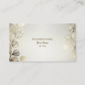 プロフェッショナルウォーターカラーゴールデンユーカリの葉 名刺 (正面)