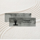 プロフェッショナルウォーターカラーブラックヨガインストラクター スキニー名刺