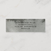 プロフェッショナルウォーターカラーブラックヨガインストラクター スキニー名刺 (裏面)