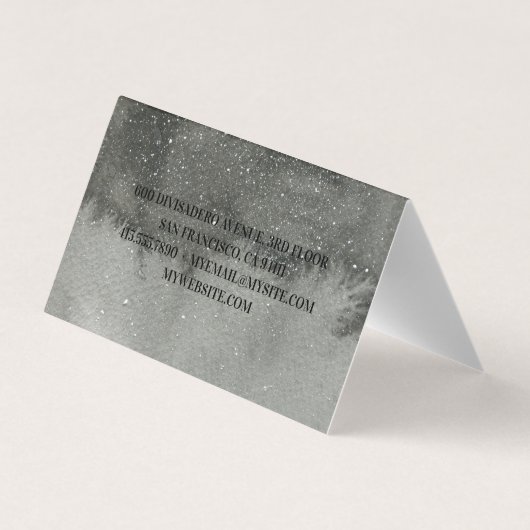 プロフェッショナルウォーターカラーブラックヨガインストラクター 名刺 (裏面)