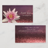 プロフェッショナルウォーターカラーロータスヨガ《写真》ぼけ味 名刺 (正面/裏面)