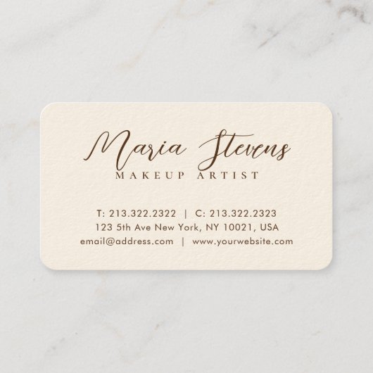 プロフェッショナルウオーターカラーグリーナリーバタフライ 名刺 (裏面)