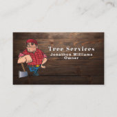 プロフェッショナルウッドツリートリムサービス漫画ロガー 名刺 (正面)