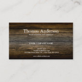 プロフェッショナルウッド建築ハンドメイカーペンター 名刺 (裏面)