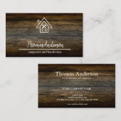 プロフェッショナルウッド建築ハンドメイカーペンター 名刺 (正面/裏面)