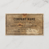 プロフェッショナルウッド建築大工修理 名刺 (裏面)