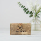 プロフェッショナルウッド建築大工修理 名刺 (スタンド正面)