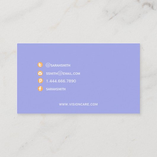 プロフェッショナルウーマンオプティシアン名刺 名刺 (裏面)