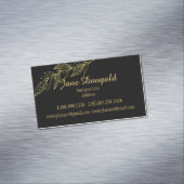 プロフェッショナルエエレガントンクラシックド黒金ゴールド自然 マグネット名刺 (インサイチュ)