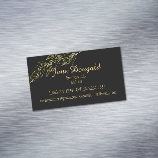プロフェッショナルエエレガントンクラシックド黒金ゴールド自然 マグネット名刺 (インサイチュ)