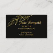 プロフェッショナルエエレガントンクラシックド黒金ゴールド自然 名刺 (正面)