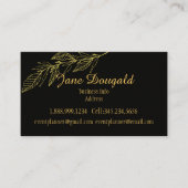 プロフェッショナルエエレガントンクラシックド黒金ゴールド自然 名刺 (正面)