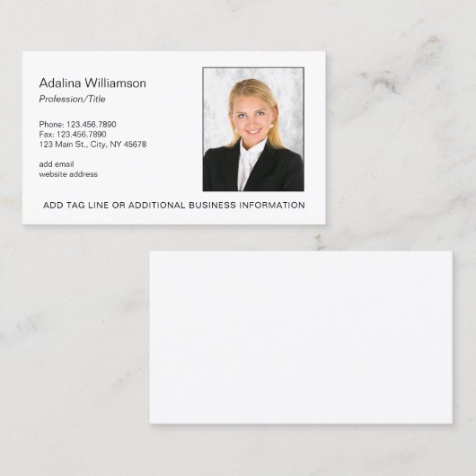 プロフェッショナルエグゼクティブフォト 名刺 (正面/裏面)