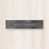 プロフェッショナルエグゼクティブブラックモダンビジネス サインプレート (正面)