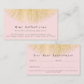 プロフェッショナルエステティシャン発疹金ゴールドバラ粉末 予約カード (正面/裏面)