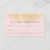 プロフェッショナルエステティシャン発疹金ゴールドバラ粉末 予約カード (裏面)