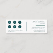 プロフェッショナルエメラルドグリーンモダンミニマルサロン ロイヤリティカード (裏面)