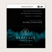 プロフェッショナルエメラルドミステリーグリーンロゴ 名刺 (外部フラット)