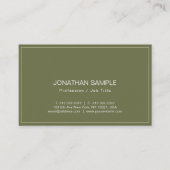 プロフェッショナルエモダンリ芸術的ートデザインプレーン 名刺 (正面)