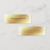 プロフェッショナルエリート金ゴールドエレガントデザインプレインシック スキニー名刺 (正面/裏面)