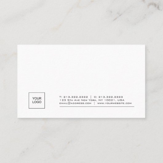 プロフェッショナルエレガントお洒落デザイン会社概要 名刺 (裏面)