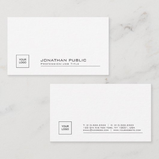 プロフェッショナルエレガントお洒落デザイン会社概要 名刺 (正面/裏面)