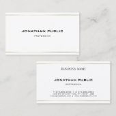 プロフェッショナルエレガントお洒落金ゴールドプストライプランラックス 名刺 (正面/裏面)