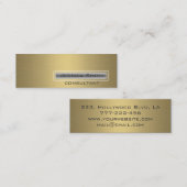 プロフェッショナルエレガントのコンテンポラリー黄金 スキニー名刺 (正面/裏面)