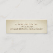 プロフェッショナルエレガントのスタイリッシュ輝き スキニー名刺 (裏面)