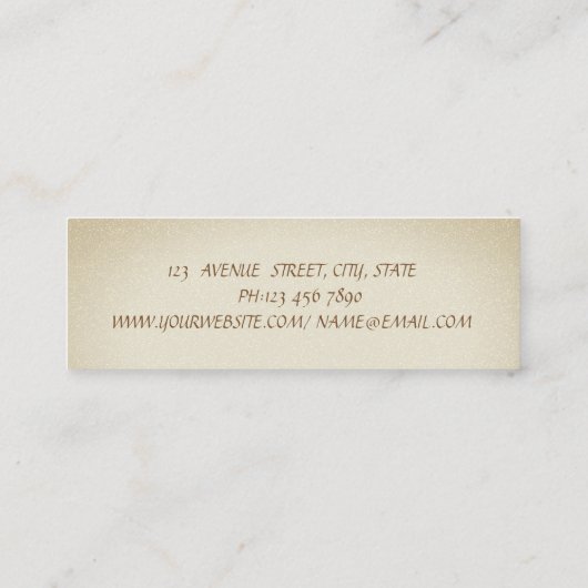 プロフェッショナルエレガントのスタイリッシュ輝き スキニー名刺 (裏面)