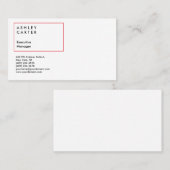 プロフェッショナルエレガントのミニマルモダン主義者 名刺 (正面/裏面)