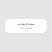 プロフェッショナルエレガントのミニマルモダン主義者 名札 (正面)