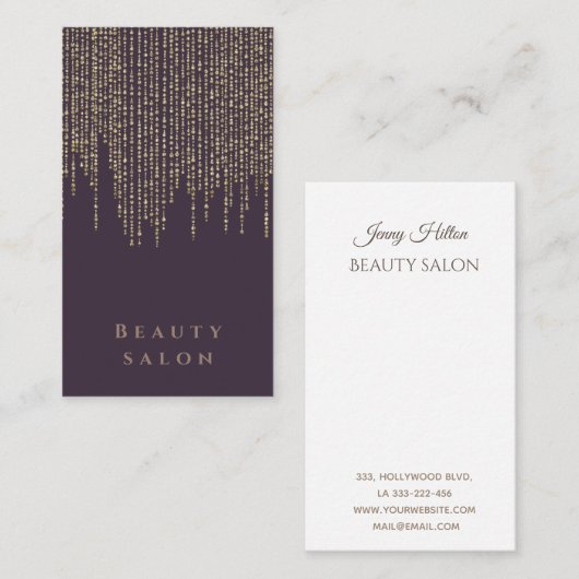 プロフェッショナルエレガントのモダン輝き 名刺 (正面/裏面)