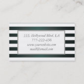 プロフェッショナルエレガントの上品なシック金属ストライプ 名刺 (裏面)