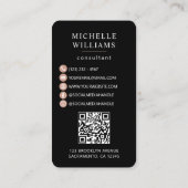 プロフェッショナルエレガントの写真とロゴ 名刺 (裏面)