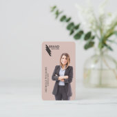 プロフェッショナルエレガントの写真とロゴ 名刺 (スタンド正面)