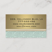 プロフェッショナルエレガントの豪華な金ゴールドストライプ 名刺 (裏面)