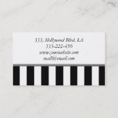 プロフェッショナルエレガントアカボウストライプ・モノグラム 名刺 (裏面)