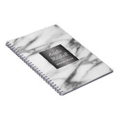 プロフェッショナルエレガントアラバスターマーブルパターン ノートブック (右側)