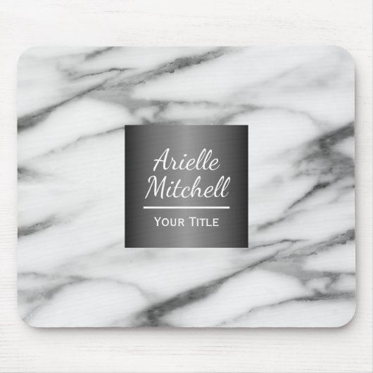 プロフェッショナルエレガントアラバスターマーブルパターン マウスパッド (正面)
