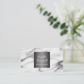 プロフェッショナルエレガントアラバスターマーブルパターン 名刺 (スタンド正面)