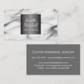 プロフェッショナルエレガントアラバスターマーブルパターン 名刺 (正面/裏面)