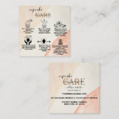 プロフェッショナルエレガントオレンジテラコッタカップケ気にーキ スクエア名刺 (正面/裏面)