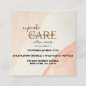 プロフェッショナルエレガントオレンジテラコッタカップケ気にーキ スクエア名刺 (裏面)