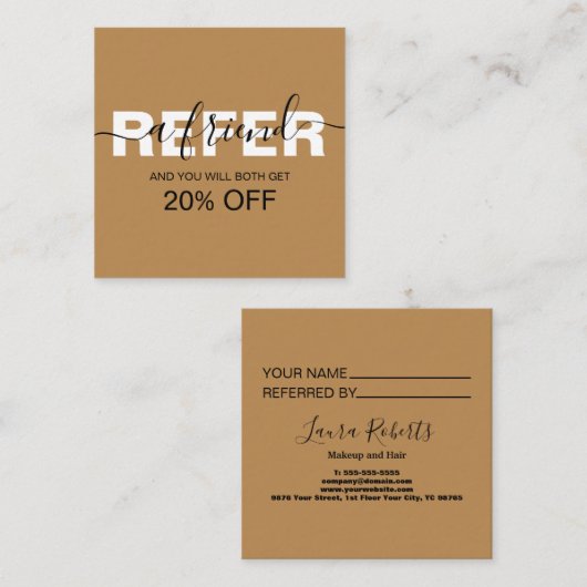 プロフェッショナルエレガントオレンジテラコッタボホセールズ 紹介カード (正面/裏面)