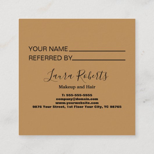 プロフェッショナルエレガントオレンジテラコッタボホセールズ 紹介カード (裏面)