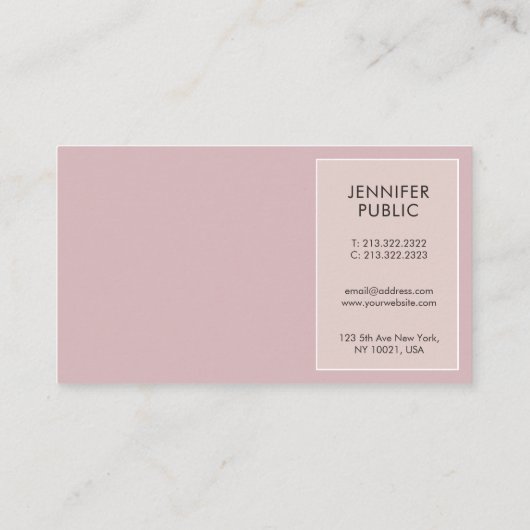 プロフェッショナルエレガントカラーモダンクリエイティブシック 名刺 (裏面)