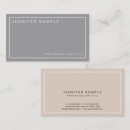 プロフェッショナルエレガントカラーモダントレンディーデザイン 名刺 (正面/裏面)