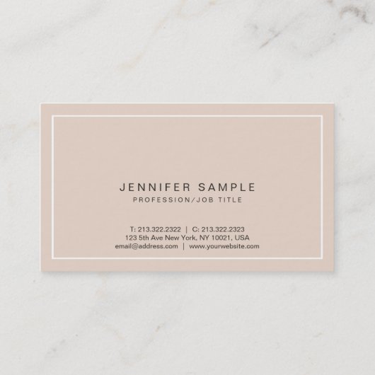 プロフェッショナルエレガントカラーモダントレンディーデザイン 名刺 (裏面)