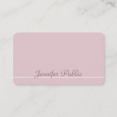 プロフェッショナルエレガントカラーモダントレンディープレーン 名刺 (正面)